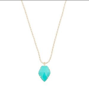 Kendra Scott Teal Magnesite & Gold Pendant